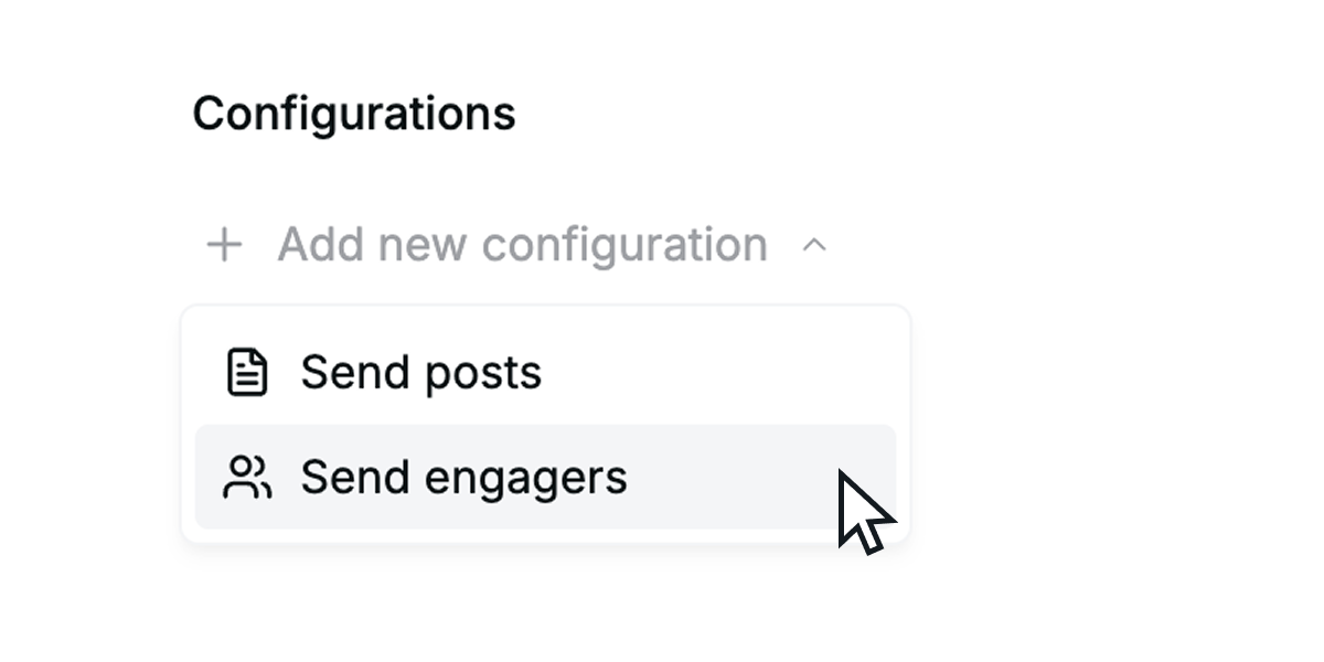 Add new configuration dropdown